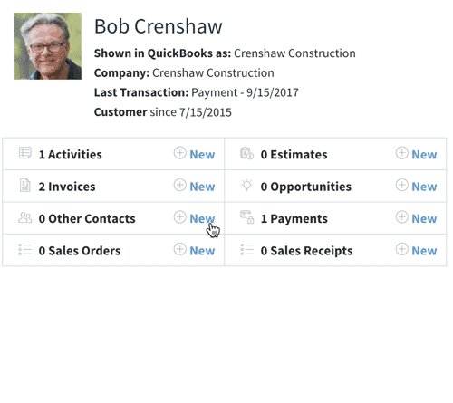 Get a complete view of each customer with construction estimating software that integrates with QuickBooks like Method CRM. 