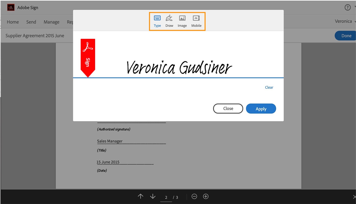 Screenshot of an Adobe Sign signature.