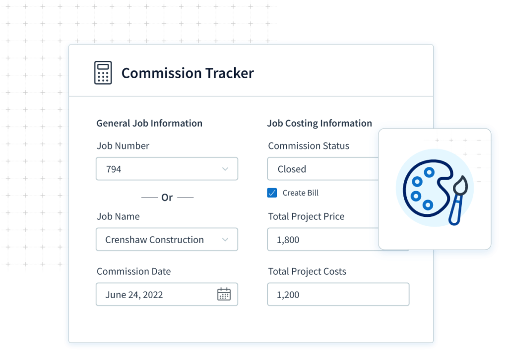 Custom commission tracker screen in Method CRM